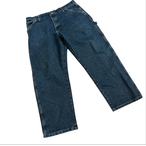 Wrangler Relaxed Carpenter Blue Jeans Durable Cotton 38x29 - Picture 3 of 9